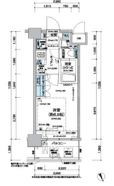 レジディア蒲田5　1204号室　間取り