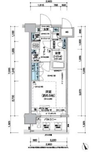 レジディア蒲田5　1208号室　間取り