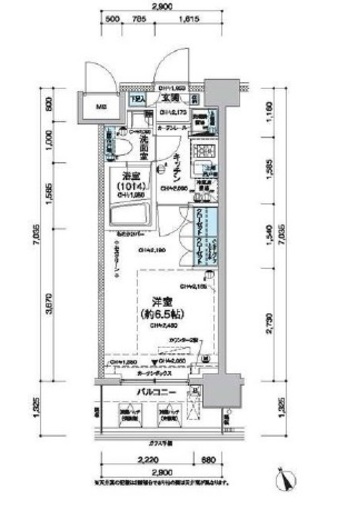レジディア蒲田5　207号室　間取り