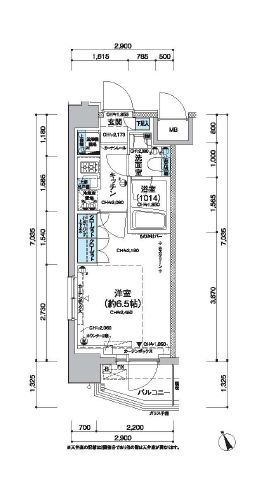 レジディア蒲田5　906号室　間取り