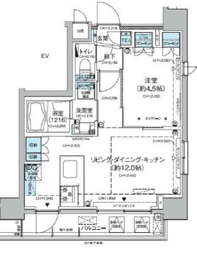 レジディア蒲田5　910号室　間取り