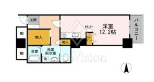 品川シーサイドビュータワー2　1406号室　間取り