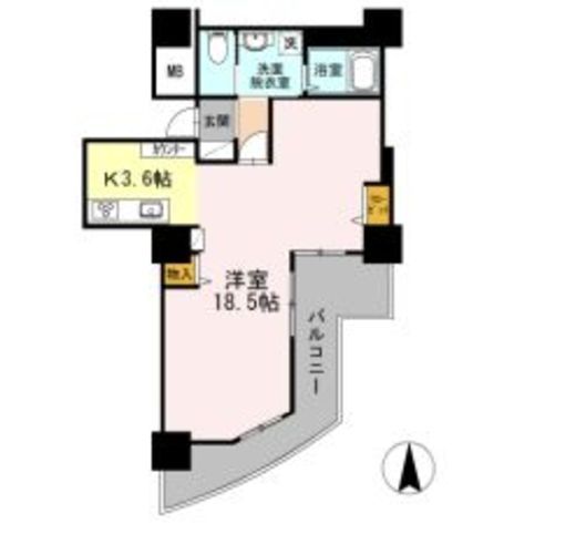 品川シーサイドビュータワー2　2404号室　間取り