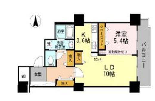 品川シーサイドビュータワー2　2806号室　間取り