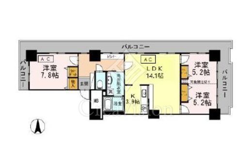 品川シーサイドビュータワー2　310号室　間取り