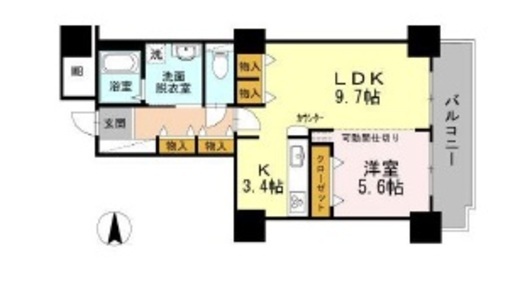 品川シーサイドビュータワー2　607号室　間取り