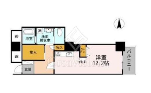 品川シーサイドビュータワー2　1207号室　間取り