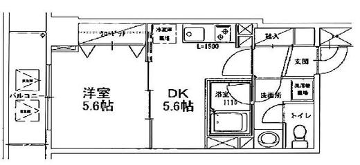コンフォリア銀座イースト弐番館　703号室　間取り