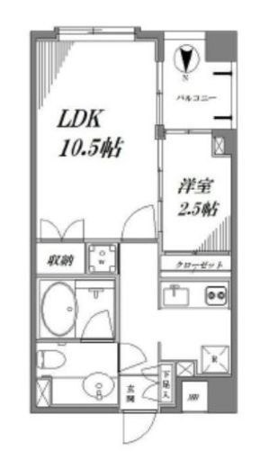 スミール都立大　505号室　間取り