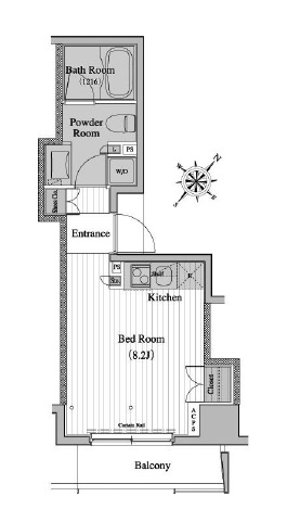 レジディア月島2　510号室　間取り