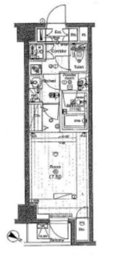 プレミアムキューブ都立大学#mo　303号室　間取り