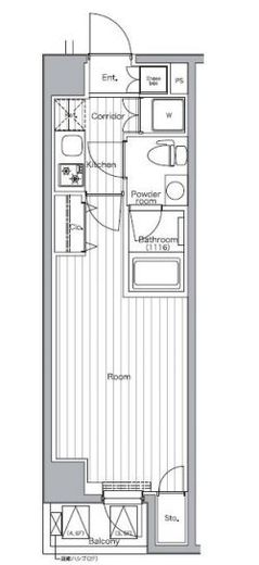 プレミアムキューブ都立大学#mo　601号室　間取り
