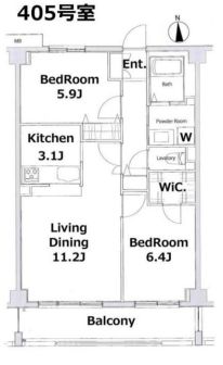 ソサエティ柿の木坂アネックス　405号室　間取り