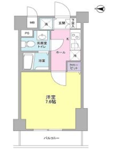 フィオリトゥーラ三軒茶屋ステーションフロント　705号室　間取り