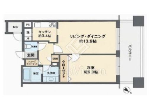 Daiwaリバーゲートレジデンス　N405号室　間取り