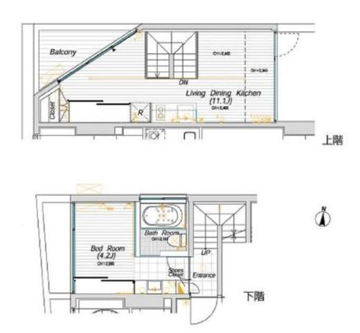 デュフレ自由が丘　004号室　間取り