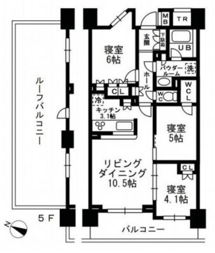 シャンピアグランデ深沢　402号室　間取り