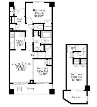 レジディア世田谷弦巻　105号室　間取り