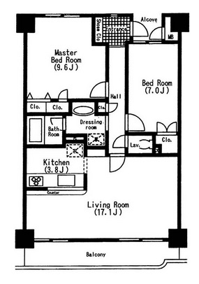 グランハイツ池尻　604号室　間取り