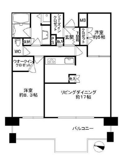 グランドヒルズ三軒茶屋ヒルトップガーデン　C207号室　間取り