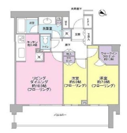 グランドヒルズ三軒茶屋ヒルトップガーデン　C913号室　間取り