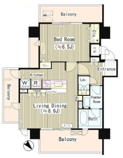 インザガーデン　1205号室　間取り