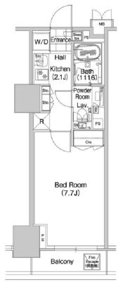コンフォリア蒲田　1107号室　間取り
