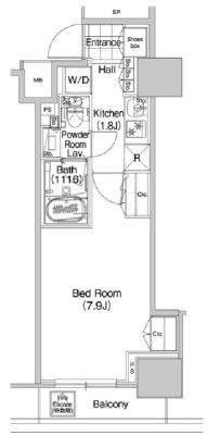 コンフォリア蒲田　1202号室　間取り