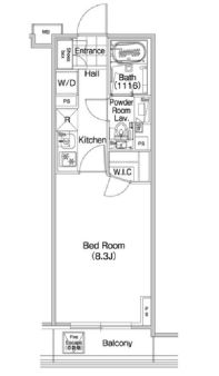 コンフォリア蒲田　406号室　間取り