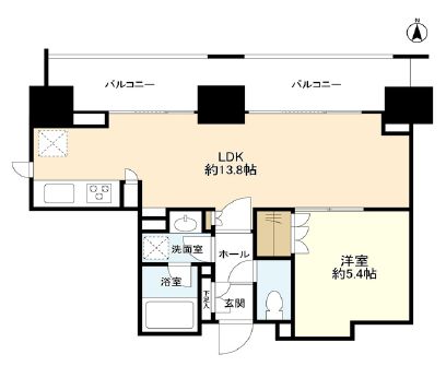 スタイリオ蒲田　801号室　間取り