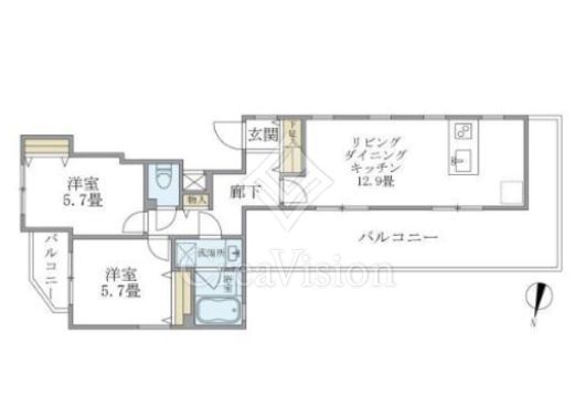 グランデュオ駒沢2　401号室　間取り