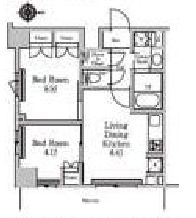 レジディア南品川2　803号室　間取り