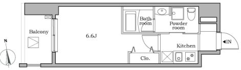 レジディア蒲田2　1103号室　間取り