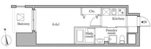 レジディア蒲田2　1104号室　間取り