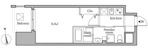 レジディア蒲田2　704号室　間取り