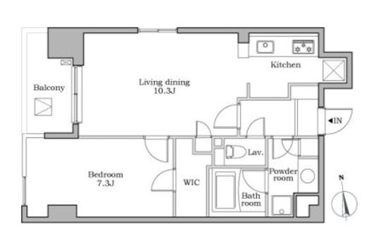レジディア蒲田2　1401号室　間取り