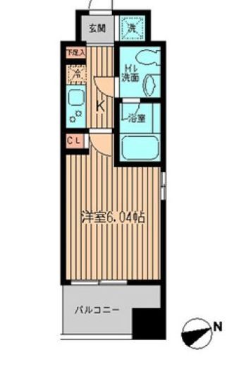 レジディア大森　1001号室　間取り
