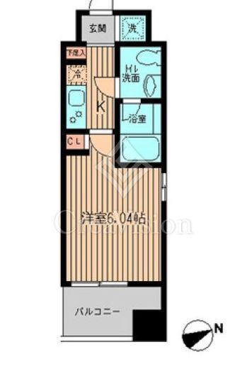 レジディア大森　1101号室　間取り