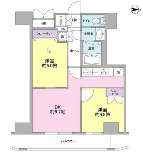 コンフォリア西蒲田　1303号室　間取り