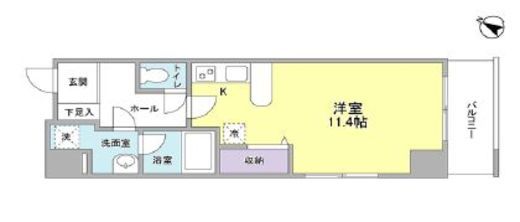 ソリッド大橋　1101号室　間取り