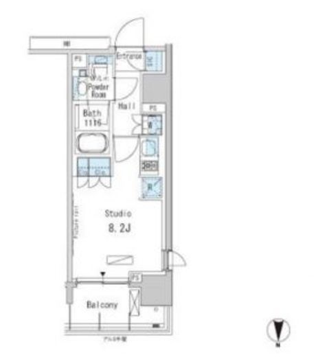 パークアクシス蒲田ステーションゲート　1007号室　間取り