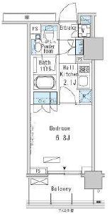 パークアクシス蒲田ステーションゲート　1107号室　間取り
