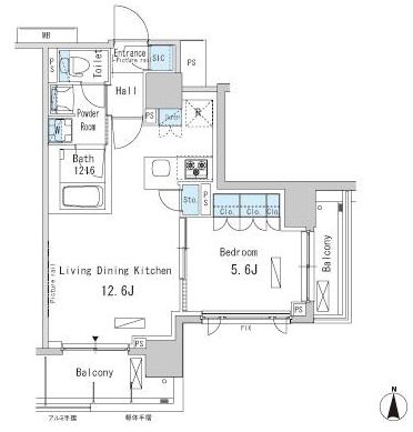 パークアクシス蒲田ステーションゲート　1209号室　間取り