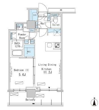 パークアクシス蒲田ステーションゲート　1308号室　間取り