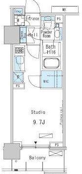 パークアクシス蒲田ステーションゲート　210号室　間取り