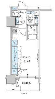 パークアクシス蒲田ステーションゲート　406号室　間取り