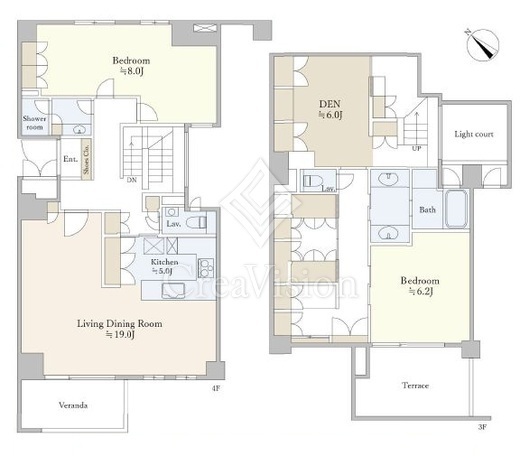 パークハウス島津山　405号室　間取り