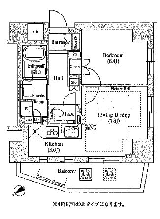 ソアラノーム大岡山　605号室　間取り