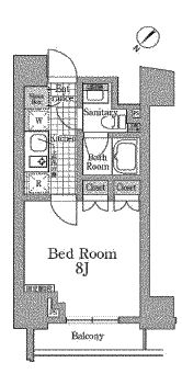ステラメゾン三軒茶屋　1503号室　間取り