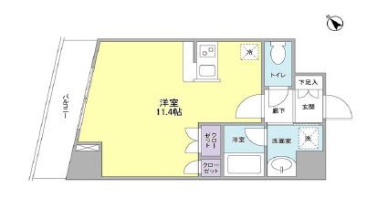 コンフォリア池尻　402号室　間取り